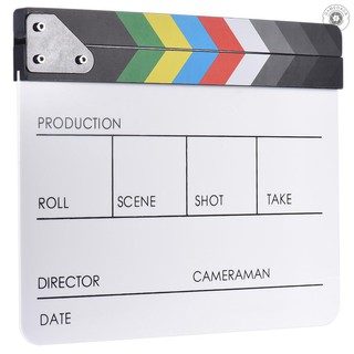 G&M 10" * 12" / 24.5 * 30cm Acrylic Dry Erase Clapboard Clap-stick Clapper Board Slate for Film Movi (4)