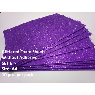 Glittered Foam Sheets Without Adhesive (10 pcs.) (5)