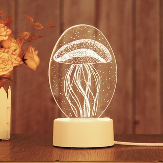 LED Energy saving 3D night lamp bedroom bedside feeding Holiday gift Light (7)