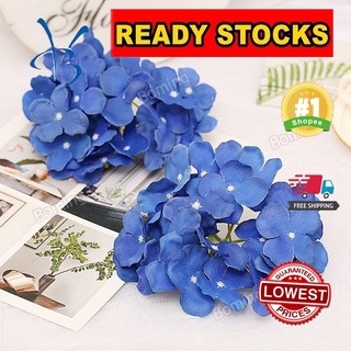 【Ready Stock】❄Artificial flowers Hydrangea Bouquet Flower Silk Flowers Gift Home Wedding Decor party