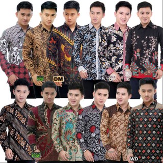Men 's Long Batik Shirt M.L.Xl.Xxl