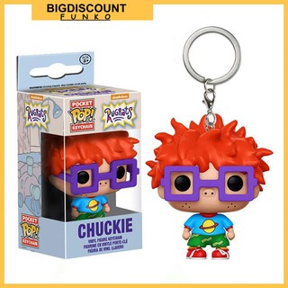 Funko Pocket POP Keychain Rugrats Chuckie Action Figure Toy Key Chain Ring Keyring Keyfob Key Holder