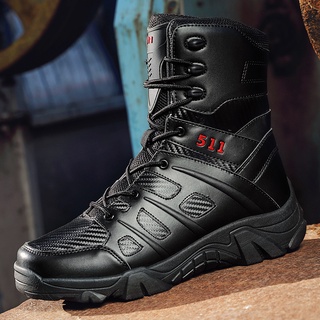 Men's Boots Tactical Boots Wear-resisting Army Work Shoes Waterproof Combat Ankle Boots Outdoor