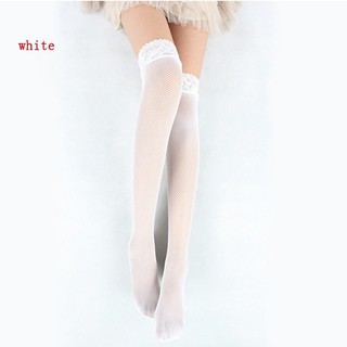 Trendy Ladies Lace Stockings Top Hollow Fishnet Thigh High Stockings (6)
