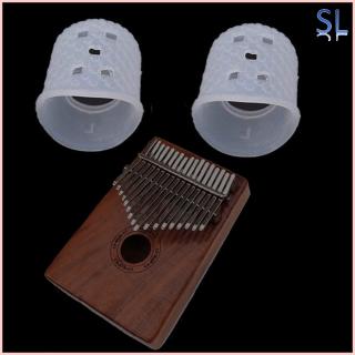 2pcs Finger Cover Relief Play Pain Gloves Silicone Hands Coat for Kalimba Thumb Piano Musical