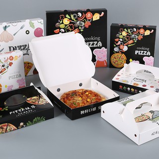 Custom-Made 6/7/8/9/10 Inch Pizza Box Cartoon Waffle Box Pizza Takeaway Packaging Packaging (1)