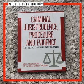 Criminal Jurisprudence, Procedure and Evidence - 1400 MCQ [READ DESCRIPTION] | Criminology