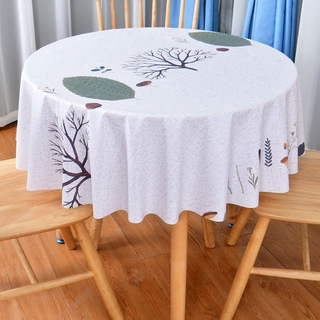 Thickened Round Table Cloth Waterproof and Oil-proof Disposable Table Cloth Round Coffee Table European Table Cloth PVC Table Case