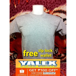 Yalex Plain Tshirt Gray Roundneck - NO MINIMUM - kids to adults ( XS to 5XL )