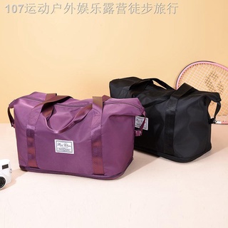 ☎○Travel Bag Female Short Portable Large Capacity Dry Wet Separation Sports Travel Gym Bag