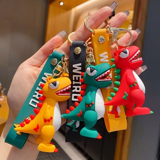♥ RT✨ Cartoon glue Tyrannosaurus rex keychain creative car key chain fashion doll bag pendant gift wholesale