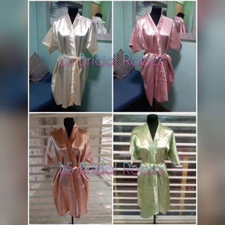[Ready Stock]☊✣■Bridesmaid Robe / Bridal Silk Satin Robe & Entourage Robes / Wedding Robe