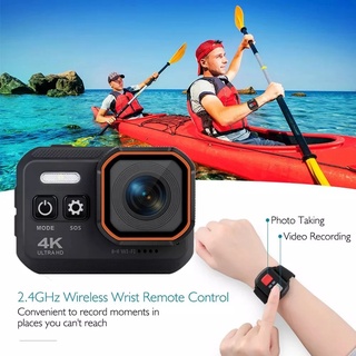 Ultra HD 4K Action Camera With Remote Control Screen Waterproof Sport DV Helmet Outdoor Mini WiFi Video Camera