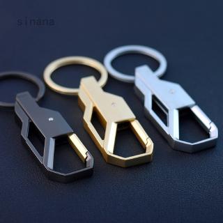 Men's car metal keychain stainless steel Car accessories black Keychain (1)