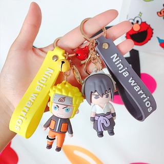 Japan Cartoon Anime Kakashi Uzumaki Naruto Doll Car Key Chain Bag Key Ring PVC Keychain