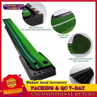 Ready Stock 3M Indoor Golf Putting Trainer Portable Golf Practice Putting Mat Golf Putter Trainer