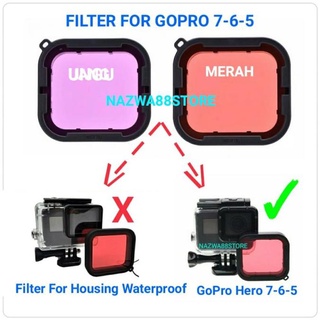 Gopro FILTER FOR HOUSING WATERPROOF GOPRO HERO 7-6-5 GOPRO Accessories - Purple