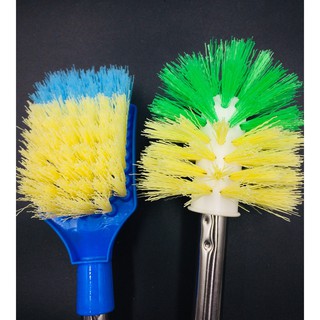 2pcs Shower Room Toilet Brush Bathroom Scrubber Cleaner Brush Tool [ assorted color ]