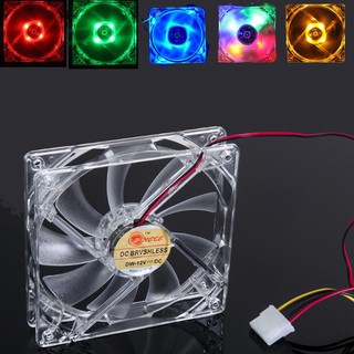 120mm PC Computer Clear Case Quad 4 LED Light CPU Cooling Fan 12cm PC Computer Cooling System Access