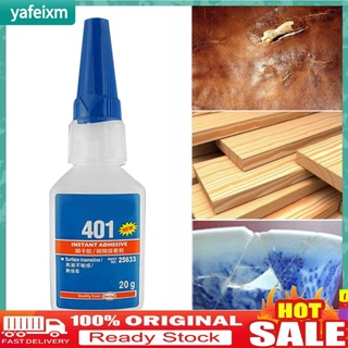 Yafeixm 20g Super Adhesive 401 Instant Glue Multi-Purpose Wood Metal Plastic Repair Tool