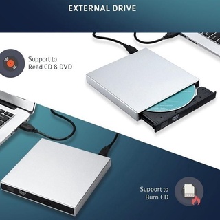 Ready Stock External DVD Drive Slim Portable Optical Drive Writer Burner Rewriter CD ROM Drive