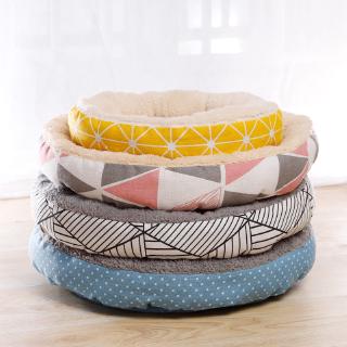 Round Plush Dog Bed Super Soft Pet Beds Breath for Dog Cat Fluffy Comfy Calming Sleeping Bag Kennel Cat Puppy Sofa Bed House