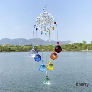 [macrostars] Crystal Ball Drops Decor Suncatcher Tree of Life Pendant Window Hanging Decor
