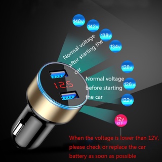 ▣▲✽3.1A Dual USB Car Charger 2 Port LCD Display 12-24V Cigarette Socket Lighter Fast Car Charger