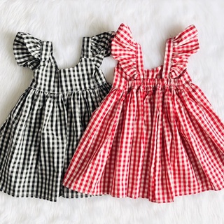 Littlestar Baby Kids Woven Dress with Flutter Sleeves