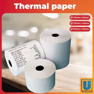 1 Roll Thermal paper [57mm x 50mm, 57mm x 40mm, 57mm x 30mm] for POS Thermal Receipt Printer