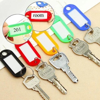 Plastic Custom Split Ring ID Key Tags Labels Key Chains Key Rings Numbered Name Baggage Luggage Tags