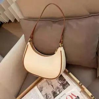French Style Underarm Bag Soft Leather Portable Niche White Baguette Women's Bag Trendy Shoulder Hobos (9)
