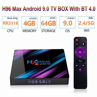 4k HD TV BoxSmart box✹[COD]H96 Max Android 9.0 TV Box RK3318 Dual WiFi Bluetooth 4.0 KODI 18.1 With