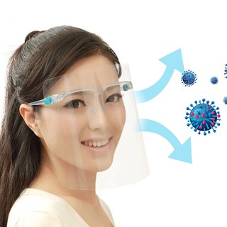 （Glasses+Mask）waterproof and Anti-fog Dental Face Shield Anti-fog Mask Protective ......