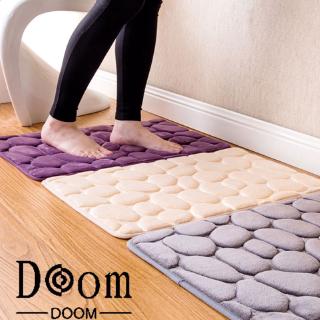 【Ready Stock】 Non-slip Mat Absorbent Soft Memory Foam Bathroom Carpet Shower Floor Mat 【Doom】