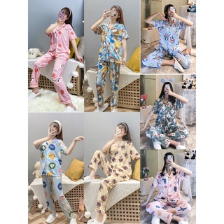 MeTOo 2022 Korean cotton short sleeve cartoon pattern comfortable terno pajamas/sleepwear for women