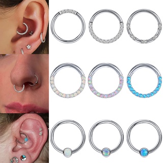 1 Pc 16G Stainless Steel Cz Nose Ring Stud Septum Ear Tragus Cartilage Daith Piercing Earrings Helix Conch Piercings Body Jewelry (1)