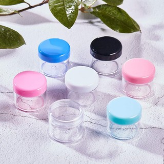 IMIROOTREE 10pcs 15ml 15g Empty Plastic Cosmetic Jars with Lid for Cream Sample Make-Up Glitter Travel