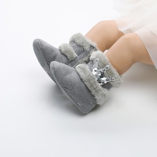 Winter Baby Boots Soft Plush Booties for Infant girls Anti Slip Snow Boot Warm Cute Crib shoes (2)