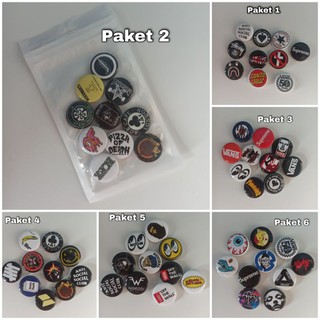 Pin Button Set 10pcs Band / Brand Size 2.5cm