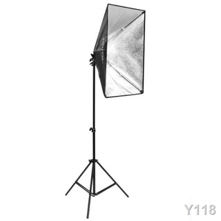 ◐₪50*70cm Softbox Umbrella 2m Light Stand Photography Socket Studio Light Lamp Bulb Kit