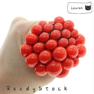 Lauren Lanlan 1Pcs Soft Rubber Anti Stress Face Reliever Grape Ball Autism Mood Squeeze Relief Sooth