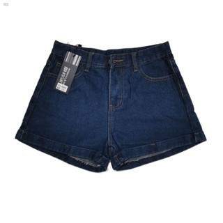 Ang bagong❆▩Kpop fashion high-waisted denim maong shorts jeans loose slim folded Korean style