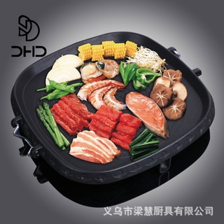 DHD Hanaro Marble Platinum Coating korean Grill Square Multi Roaster BBQ (1)