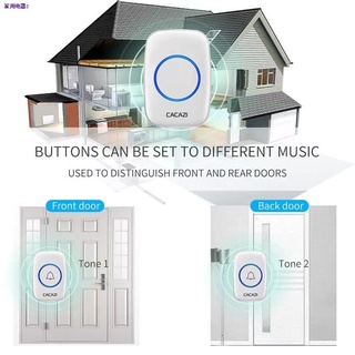 №◆○Remote doorbell wireless home smart remote control electronic waterproof door