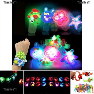 【TimeHee11】Flashlight LED Wrist Watch Bracelet Toy Cute Cartoon Halloween Xmas
