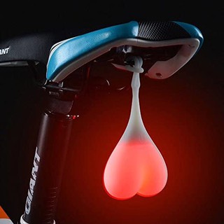 MTB Road Bike LED Silicon Egg Waterproof Bicycle Safety Heart Night Tail Light