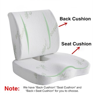 Memory Foam Seat Back Cushion Lumbar Waist Support Pillow Pain Relief for Home Car Office