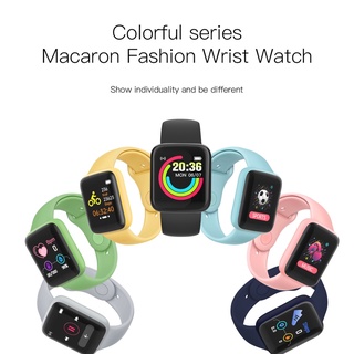 Macaron Y68+ Smart Watch 8 Color Y68+ Waterproof Bluetooth Sport SmartWatch Fitness Tracker Wristband for Men Women Pedometer Heart Rate Smart Band Bracelet
