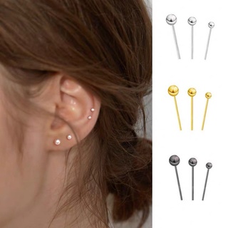 92.5 Silver Simple Stud Earrings for Girls Students Ear Sticks Fashion Popular Ear Stud Wild Stud Earrings For Women